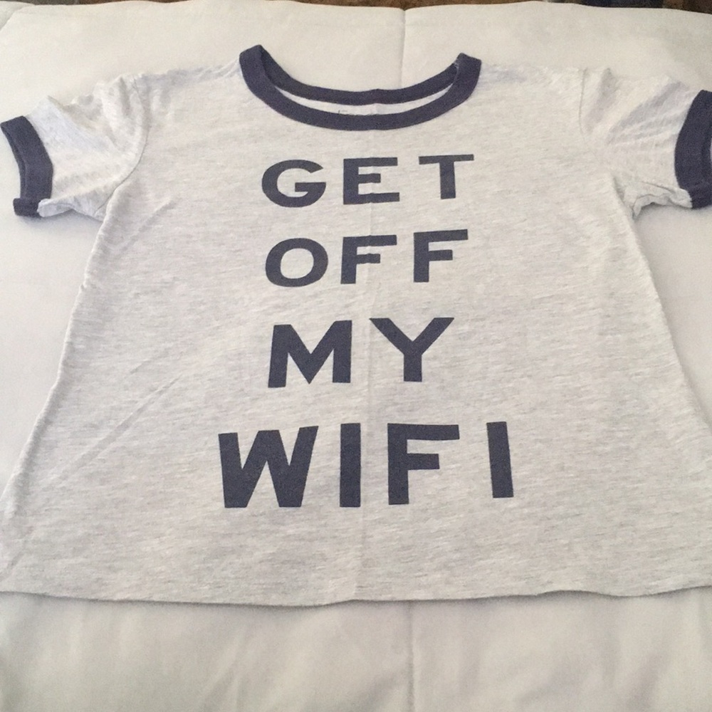 Cute juniors ringer T-shirt size L